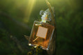 Perfume Bottle on Green Nature